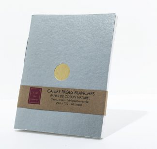 Cahier Classic pages blanches Argent métallique