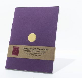 Cahier Classic pages blanches prune