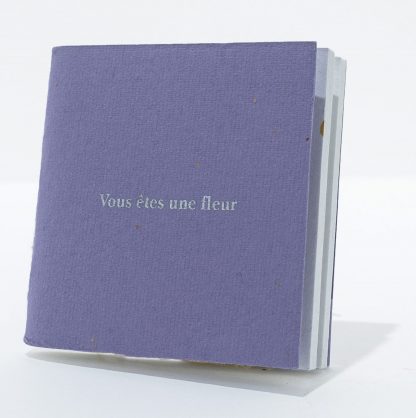 Carnet Vous êtes une fleur Lilas